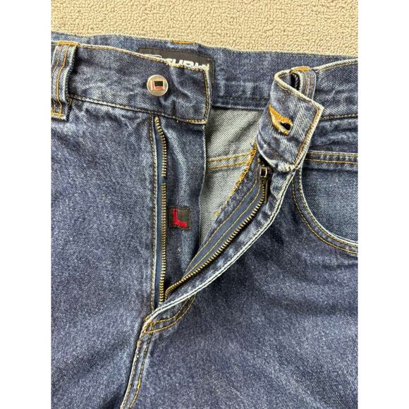 Vintage Fubu Cargo Jeans Men 34x34 Blue Dark Wash Pocket 100% cotton Denim - Picture 8 of 8